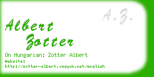 albert zotter business card